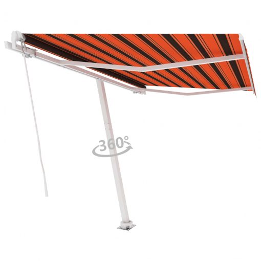 Prostostoječa ročno zložljiva tenda 300x250 cm oranžna/rjava