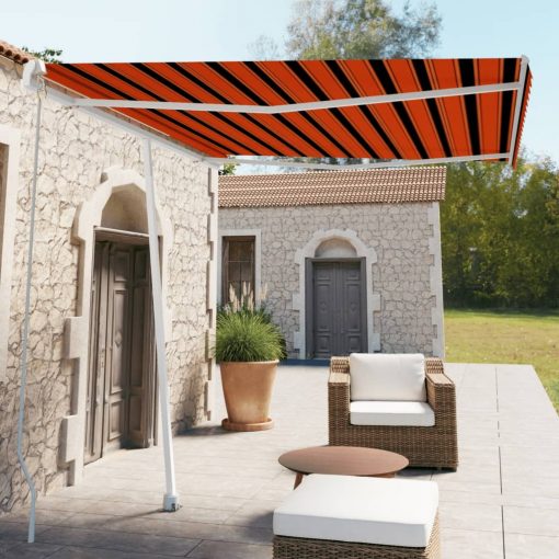 Prostostoječa ročno zložljiva tenda 300x250 cm oranžna/rjava