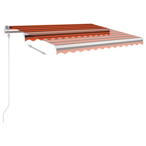 Prostostoječa ročno zložljiva tenda 350x250 cm oranžna/rjava