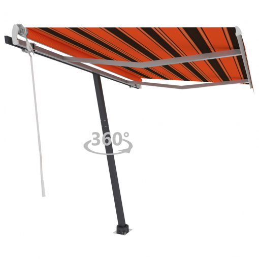 Prostostoječa ročno zložljiva tenda 350x250 cm oranžna/rjava