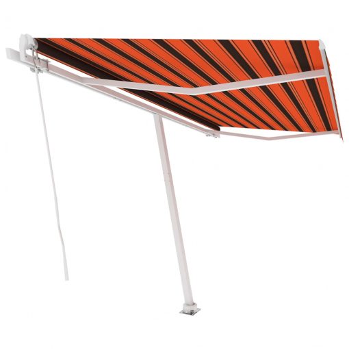 Prostostoječa ročno zložljiva tenda 450x300 cm oranžna/rjava