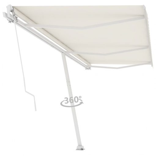 Prostostoječa ročno zložljiva tenda 600x300 cm krem