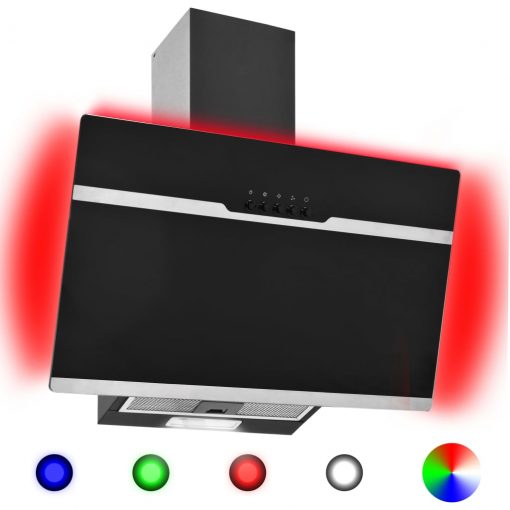 RGB kuhinjska napa LED 60 cm nerjaveče jeklo in kaljeno steklo