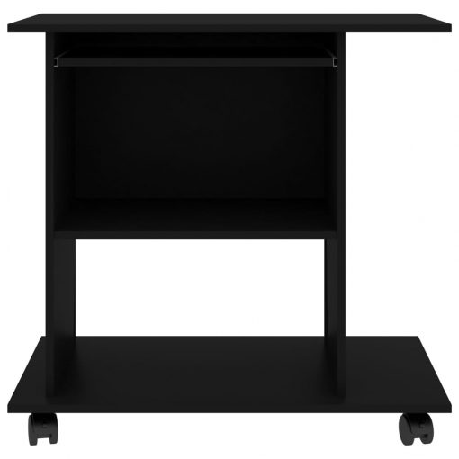 Računalniška miza črna 80x50x75 cm iverna plošča