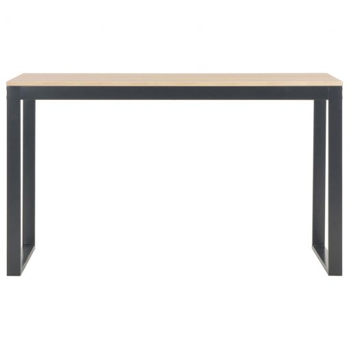 Računalniška miza črna in hrast 120x60x70 cm