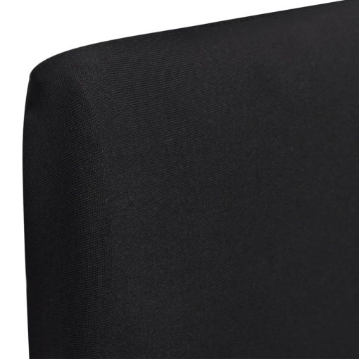 Ravne raztegljive prevleke za stole 6 kosov črne
