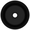 Razkošen umivalnik okrogel mat črn 40x15 cm keramičen
