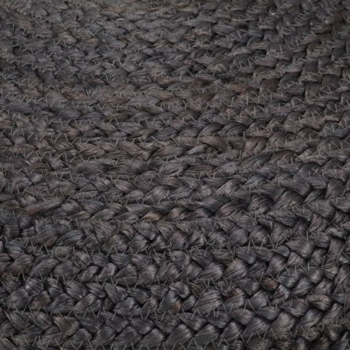 Ročno izdelan tabure temno siv 45x30 cm juta