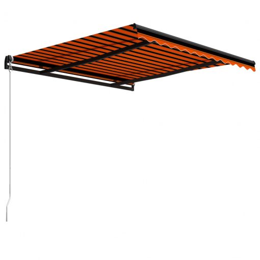 Ročno zložljiva tenda 300x250 cm oranžna in rjava
