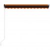 Ročno zložljiva tenda 350x250 cm oranžna in rjava