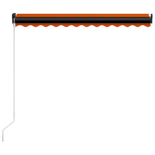 Ročno zložljiva tenda 350x250 cm oranžna in rjava