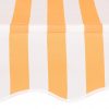 Ročno zložljiva tenda 400 cm oranžne in bele črte