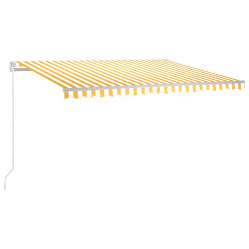 Ročno zložljiva tenda 400x350 cm rumena in bela