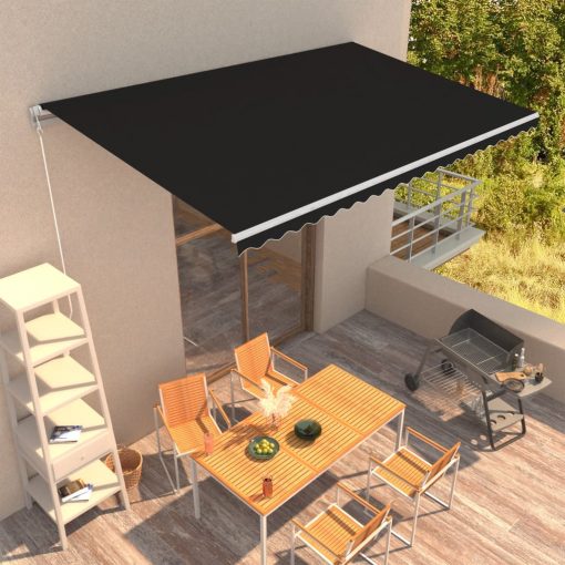 Ročno zložljiva tenda 500x300 cm antracitna