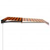 Ročno zložljiva tenda LED 350x250 cm oranžna in rjava