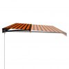 Ročno zložljiva tenda LED 600x300 cm oranžna in rjava