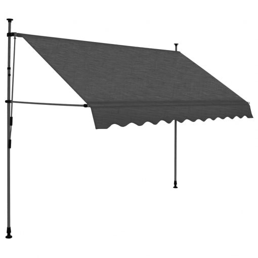 Ročno zložljiva tenda z LED lučmi 300 cm antracitna