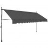 Ročno zložljiva tenda z LED lučmi 350 cm antracitna
