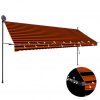 Ročno zložljiva tenda z LED lučmi 400 cm oranžna in rjava