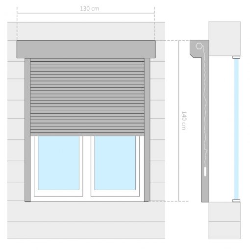 Rolete iz aluminija 130x140 cm antracitne