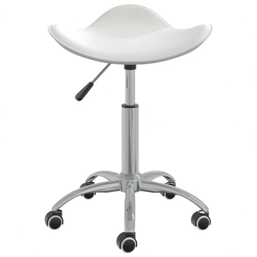 Salonski stolček belo umetno usnje