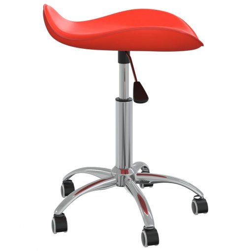 Salonski stolček rdeče umetno usnje