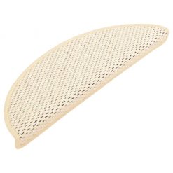 Samolepilne preproge za stopnice sisal 15 kosov 56x20 cm krem