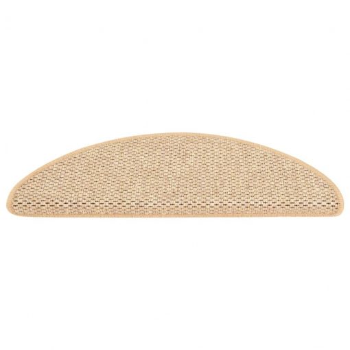 Samolepilne preproge za stopnice sisal 15 kosov 56x25 cm