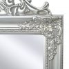 Samostoječe Ogledalo Baročni Stil 160x40 cm Srebrne Barve