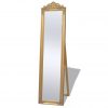 Samostoječe Ogledalo Baročni Stil 160x40 cm Zlate Barve