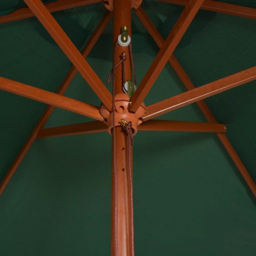 Senčnik 270x270 cm lesen drog zelene barve