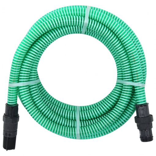 Sesalna cev s PVC nastavki 10 m 22 mm zelene barve