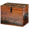 Škatla iz predelanega trdnega lesa