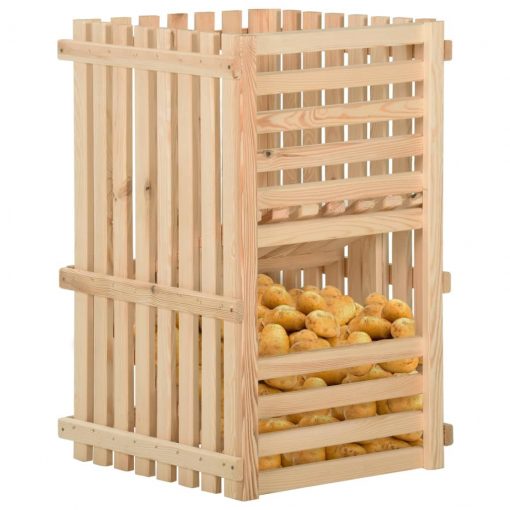 Škatla za krompir 50x50x80 cm trdna borovina