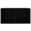 Škatla za shranjevanje plošč črna 71x34x36 cm iverna plošča