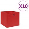 Škatle 10 kosov netkano blago 28x28x28 cm rdeče