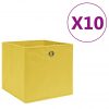Škatle 10 kosov netkano blago 28x28x28 cm rumene