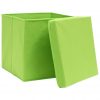 Škatle s pokrovi 10 kosov 28x28x28 cm zelene