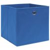 Škatle za shranjevanje 10 kosov modre 32x32x32 cm blago