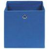 Škatle za shranjevanje 10 kosov modre 32x32x32 cm blago