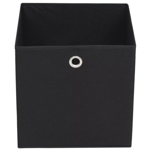 Škatle za shranjevanje 10 kosov netkano blago 32x32x32 cm črne