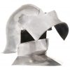 Srednjeveška viteška čelada starinska kopija LARP srebrno jeklo
