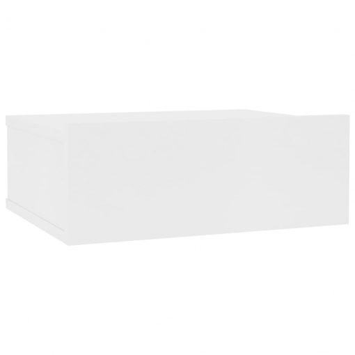 Stenska nočna omarica bela 40x30x15 cm iverna plošča