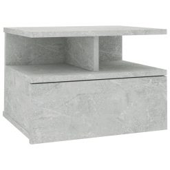 Stenska nočna omarica betonsko siva 40x31x27 cm iverna plošča
