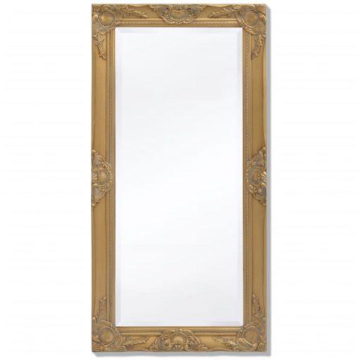 Stensko Ogledalo Baročni Stil 100x50 cm Zlate Barve