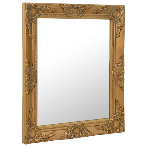 Stensko ogledalo v baročnem stilu 50x60 cm zlato