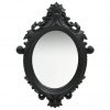 Stensko ogledalo v grajskem stilu 56x76 cm črno