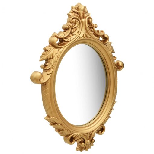 Stensko ogledalo v grajskem stilu 56x76 cm zlato
