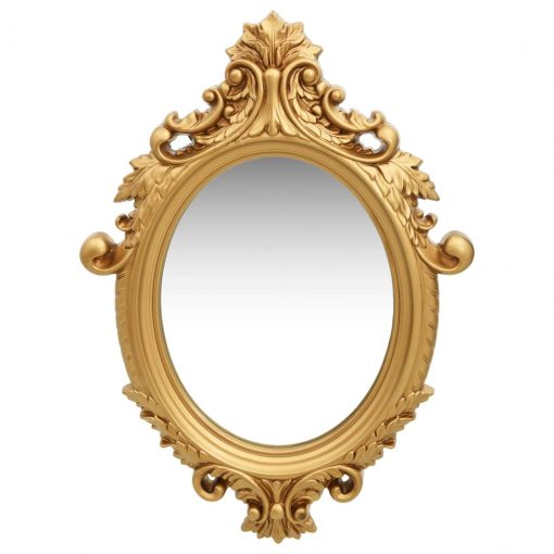 Stensko ogledalo v grajskem stilu 56x76 cm zlato
