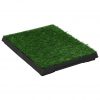 Stranišče za domače živali z umetno travo zeleno 63x50x7 cm WC